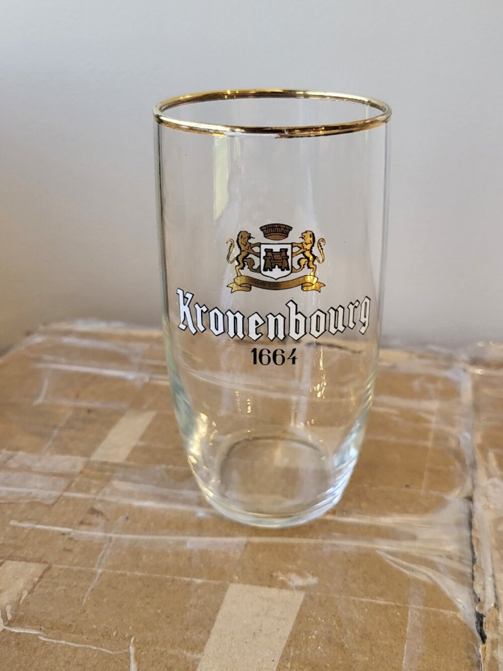 Kronenbourg 1664 Tumbler 0.25 L Beer Rocks Glass RARE VTG 1970s France